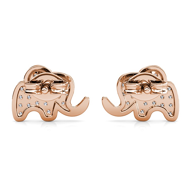 Clous d'oreille Ivory Or rose – Image 3