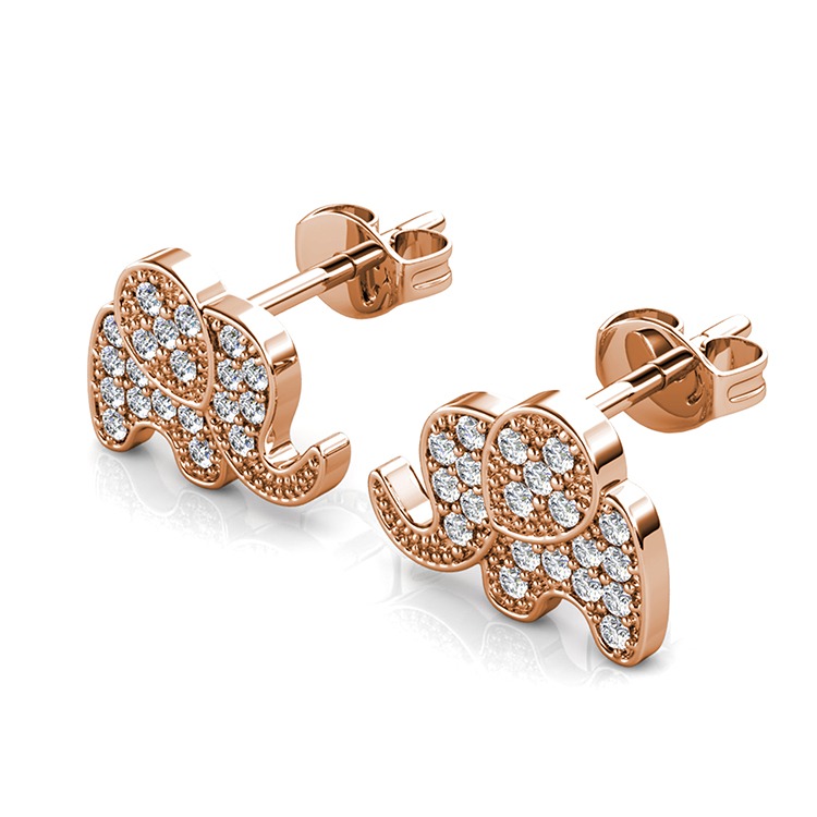 Clous d'oreille Ivory Or rose – Image 4