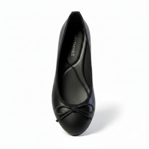 Ballerines noires mattes à nœud SANKOFA