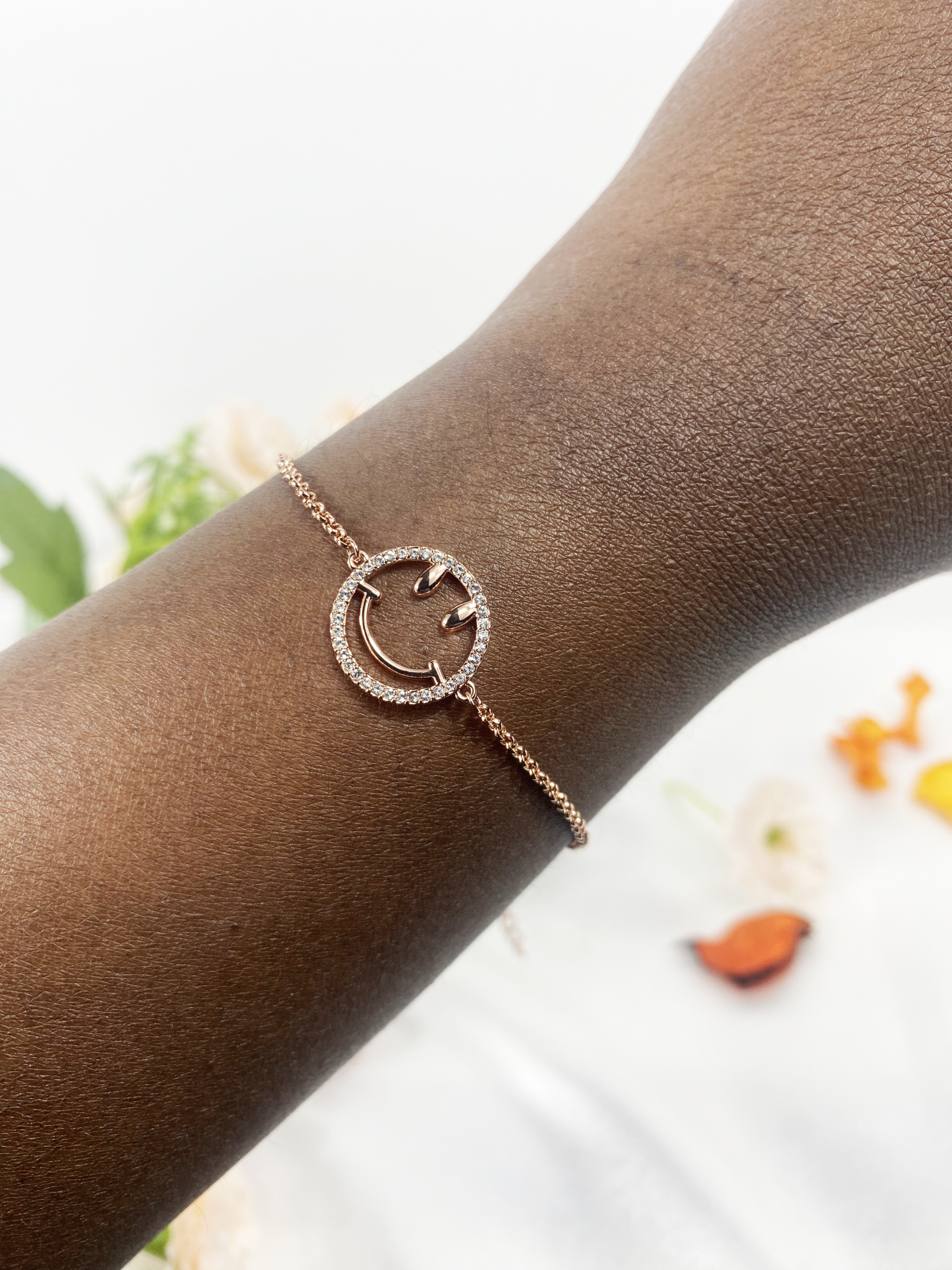 Bracelet Smiley plaqué or 18k – Image 3