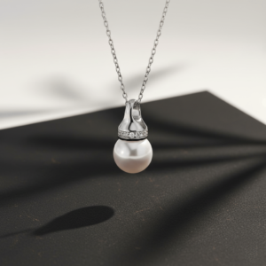Pendentif Millenia or blanc