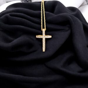 Pendentif croix or jaune 18K