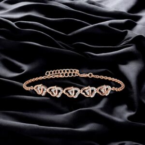 Bracelet Diana coeur et cristaux