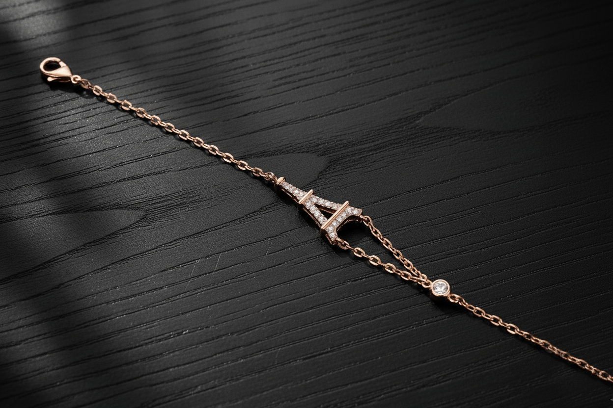 Bracelet Eiffel serti de cristaux – Image 4