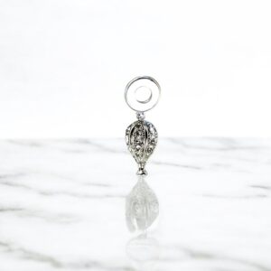 Charm montgolfière or blanc cristaux