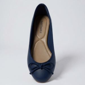 Ballerines bleues mattes à nœud SANKOFA