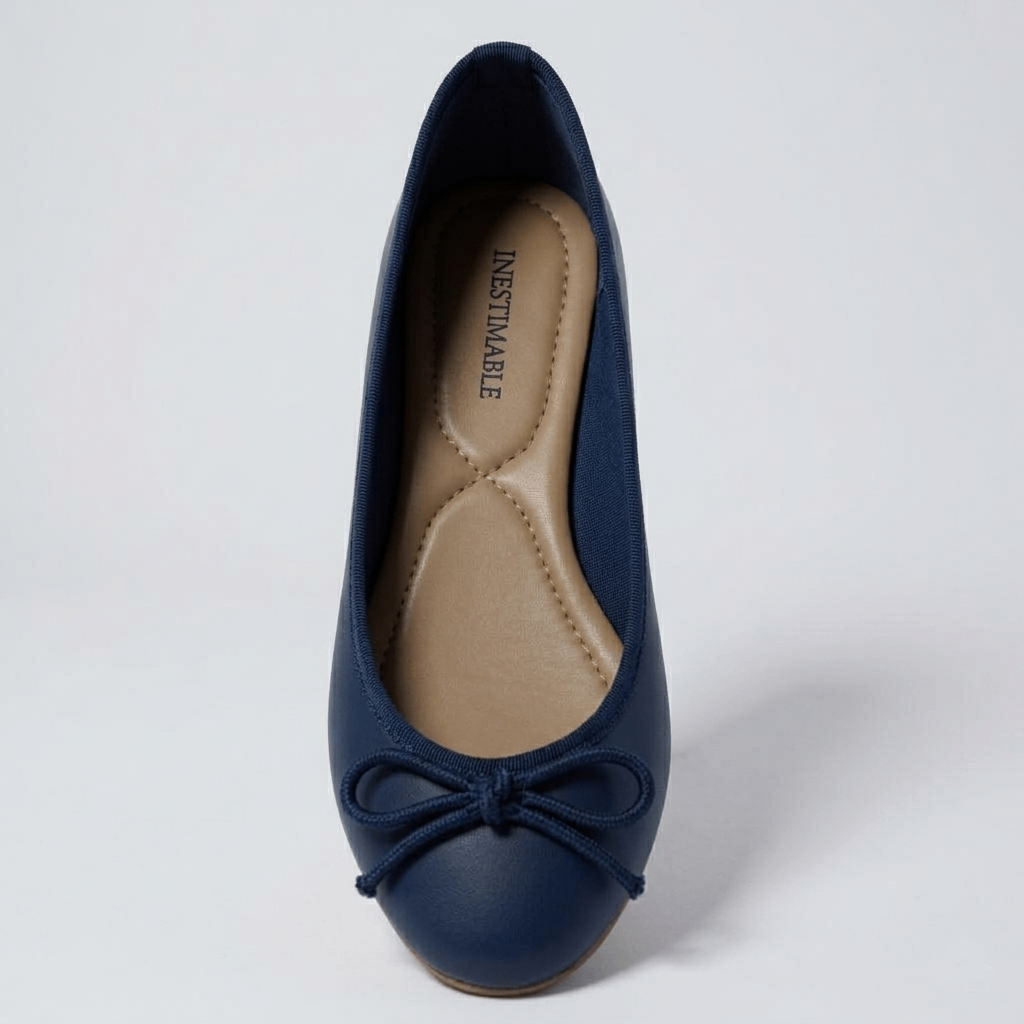 Ballerines bleues mattes à nœud SANKOFA