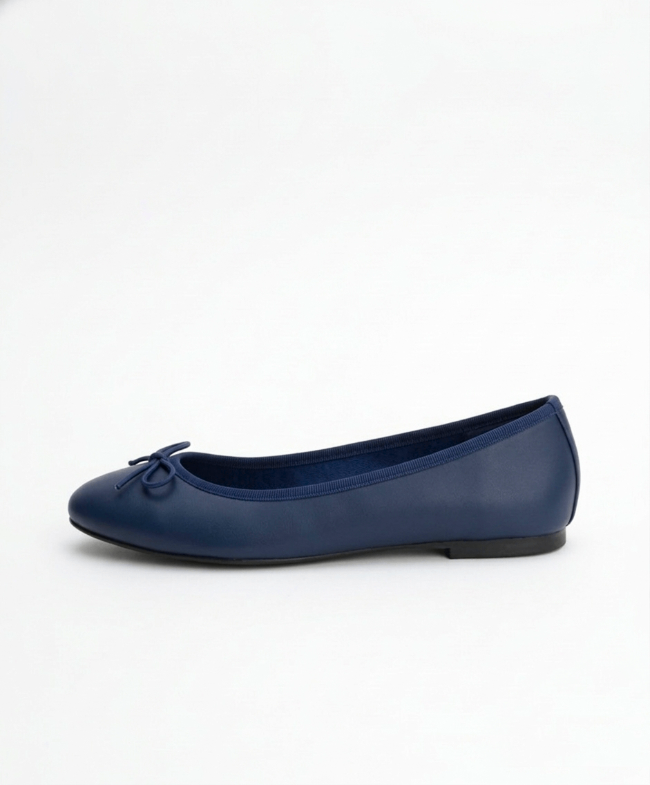 Ballerines bleues mattes à nœud SANKOFA – Image 3