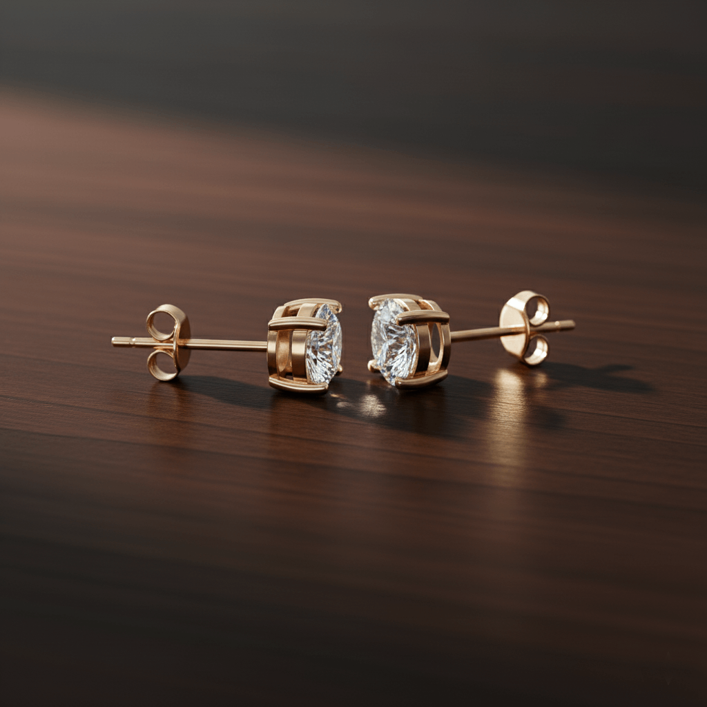 Clous d'oreille Numina Or rose – Image 2