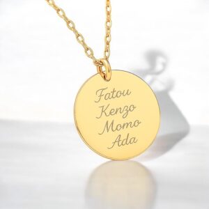 Pendentif 4 prénoms - modèle Axa 20mm