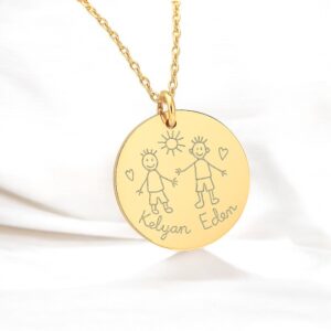 Pendentif picasso - gravure dessin 20 mm